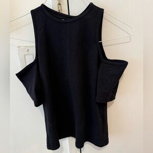 Abercrombie Black Shoulder Cut Off Shirt